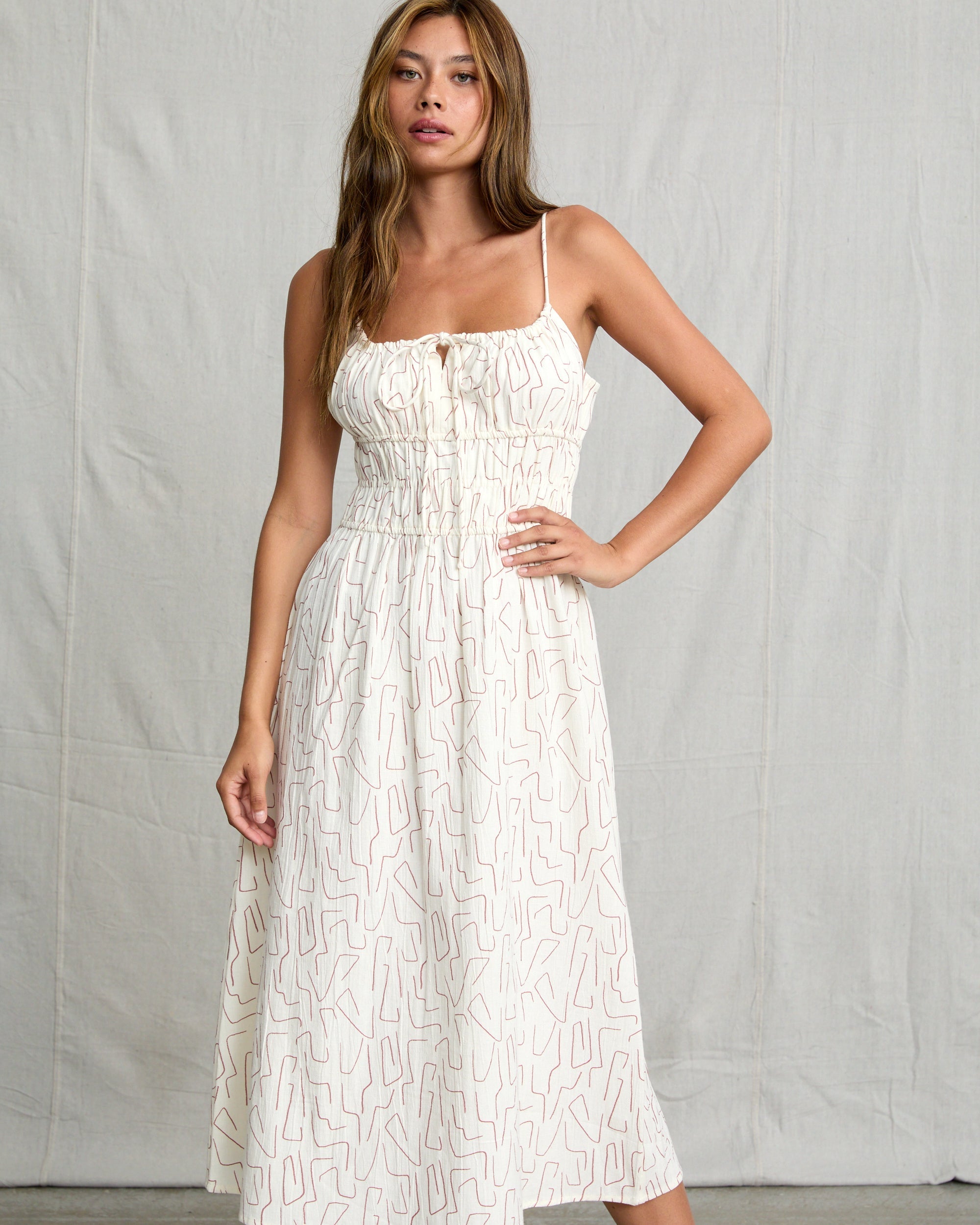 maia midi dress RVCA Women's Maia Midi Dress, Cloud Color, Size L