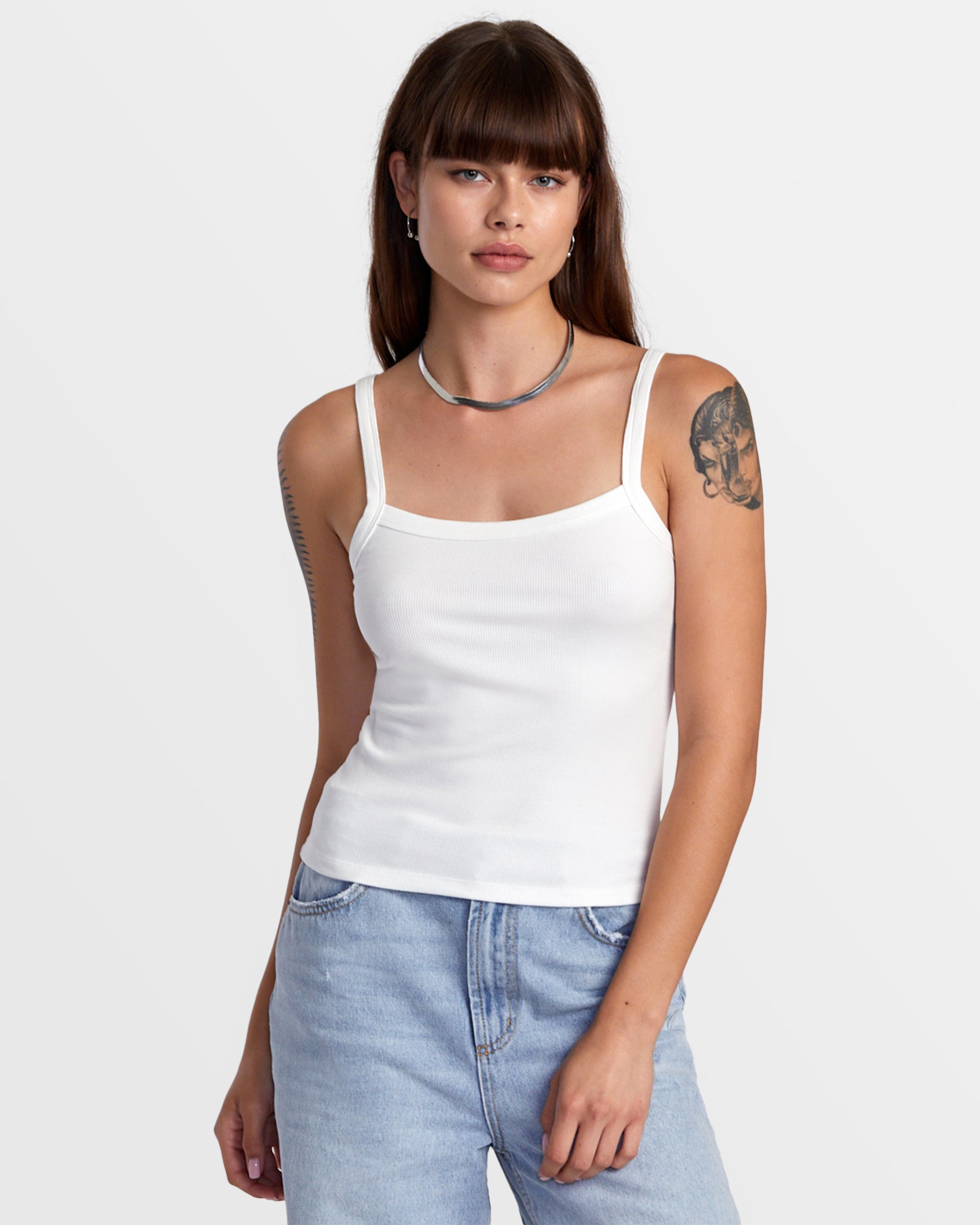 Easy Fitted Tank Top - Whisper White