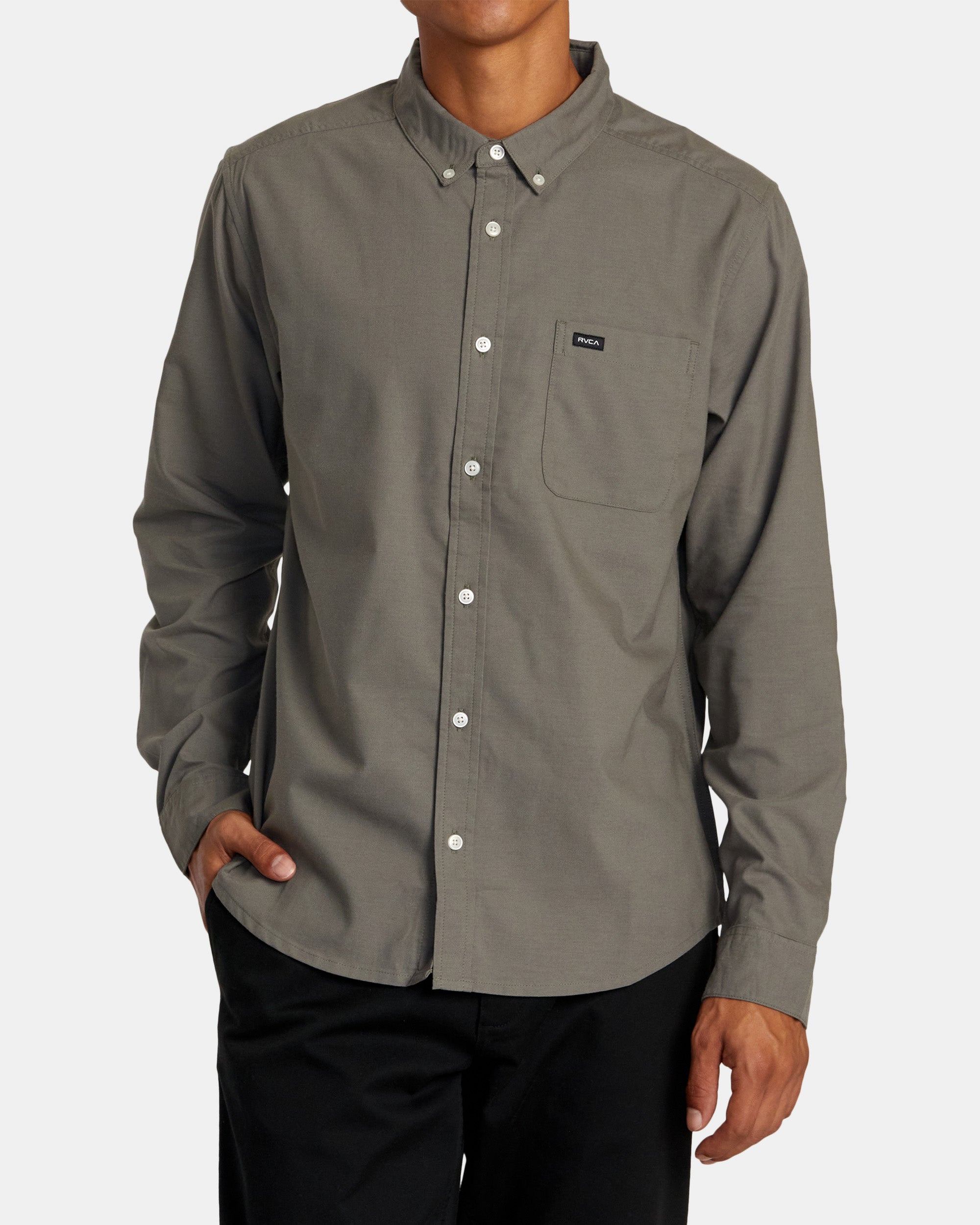 That'll Do Long Sleeve Shirt - Sage Leaf | RVCA