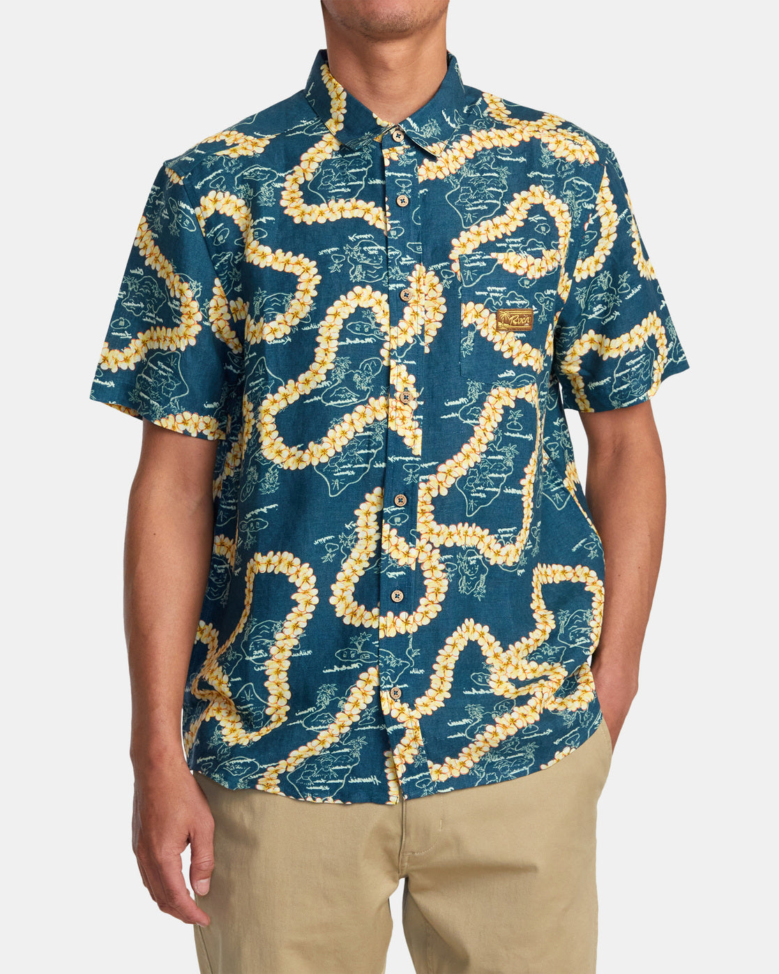 Exotica Short Sleeve Woven Shirt - Duck Blue