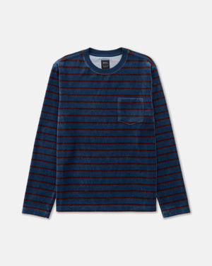 Pile Knit Long Sleeve Velour Sweatshirt