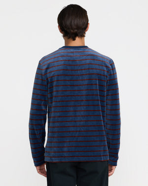 Pile Knit Long Sleeve Velour Sweatshirt