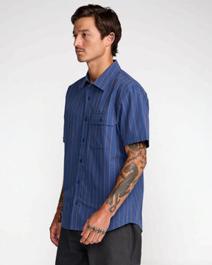 TJP Dayshift Stripe Short Sleeve Shirt