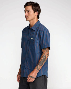 TJP Dayshift Stripe Short Sleeve Shirt