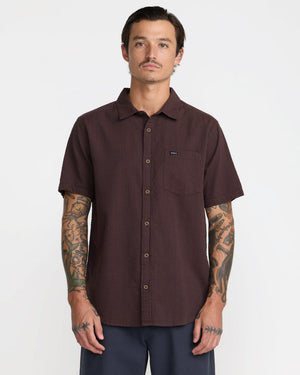 rvca dress shirts Dayshift Workwear Stripe Short Sleeve Shirt Sage Leaf / XL its perfect for cruising through your day with confidence. Compact Short Sleeve Shirt -