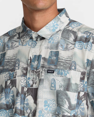 Kauai Block Print Collage Shirt