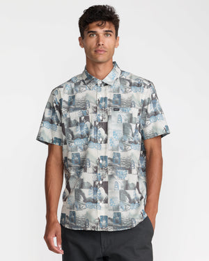 Kauai Block Print Collage Shirt
