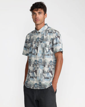 Kauai Block Print Collage Shirt