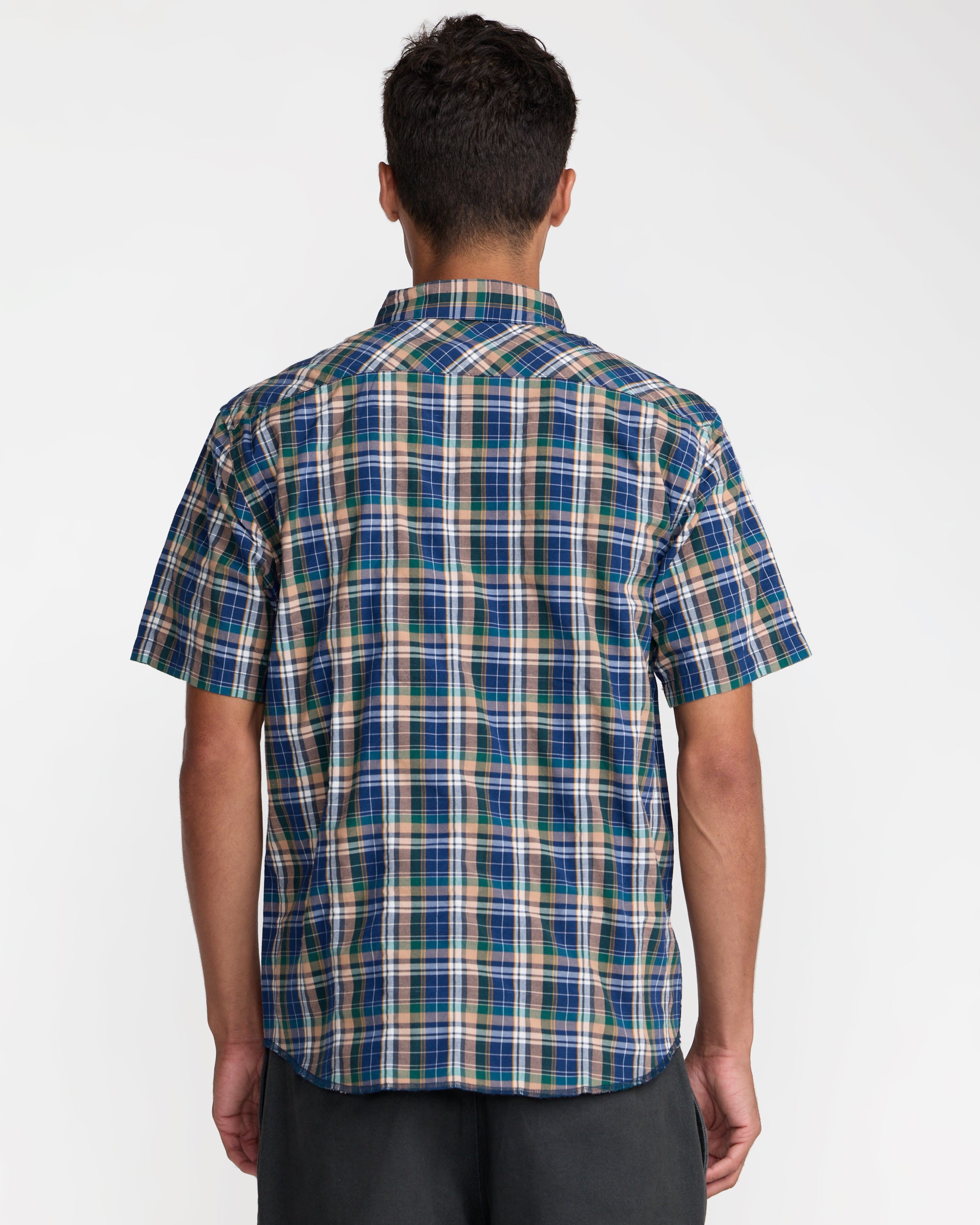 トップス butcher products PLAID SHIRT Dayshift Truckin Plaid Short Sleeve Shirt – RVCA