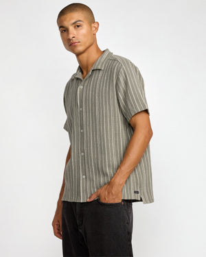 VAcancy Stripe Short Sleeve Shirt - RVCA