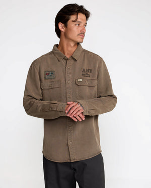 Mel G Moon Flower Long Sleeve Shirt- RVCA