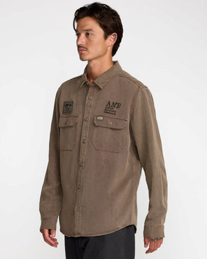 Mel G Moon Flower Long Sleeve Shirt- RVCA