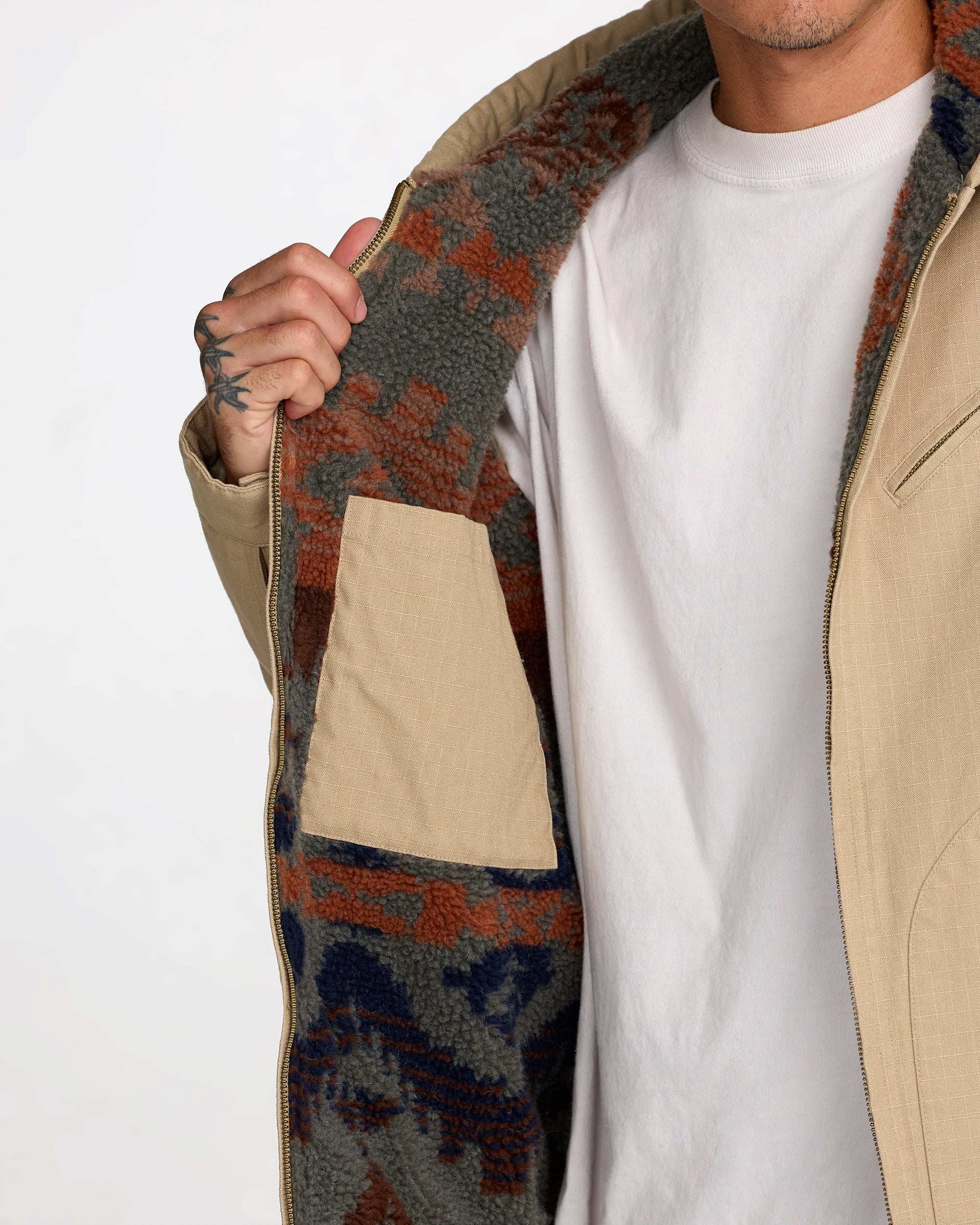 RVCA ベージュ S Sonora Hooded Jacket - RVCA