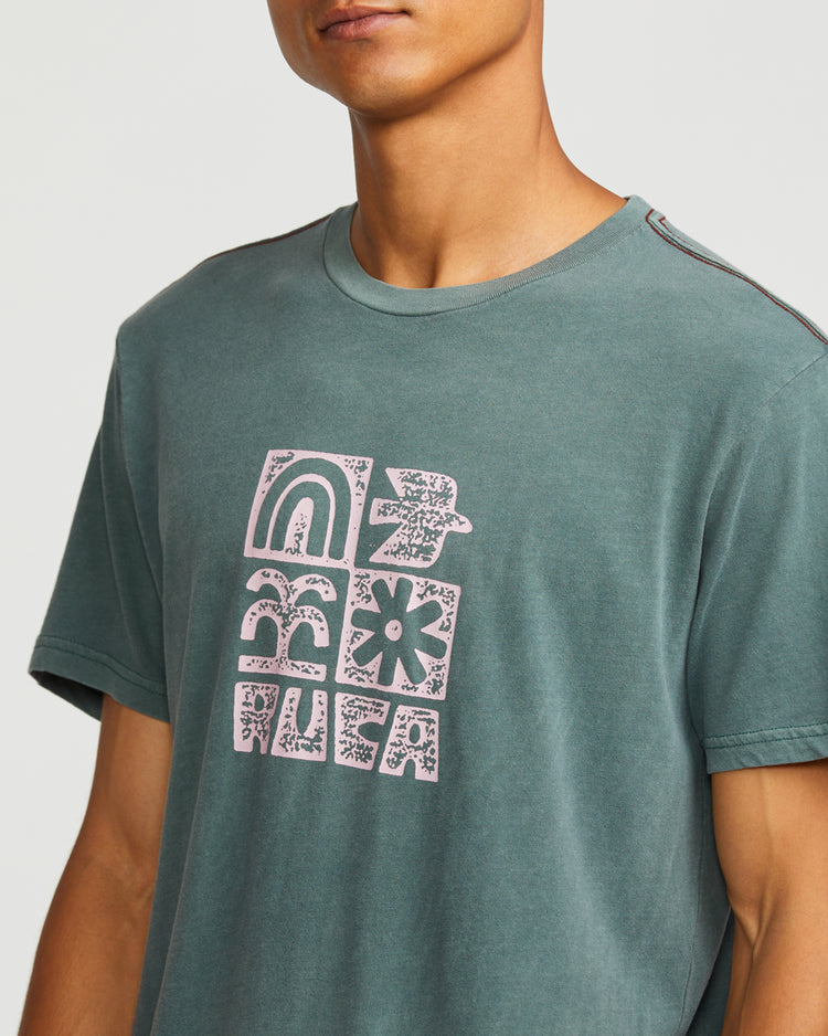 Mosaic Short Sleeve Tee - Balsam Green