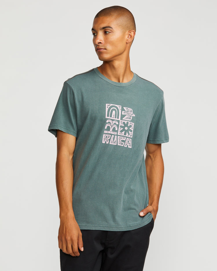 Mosaic Short Sleeve Tee - Balsam Green