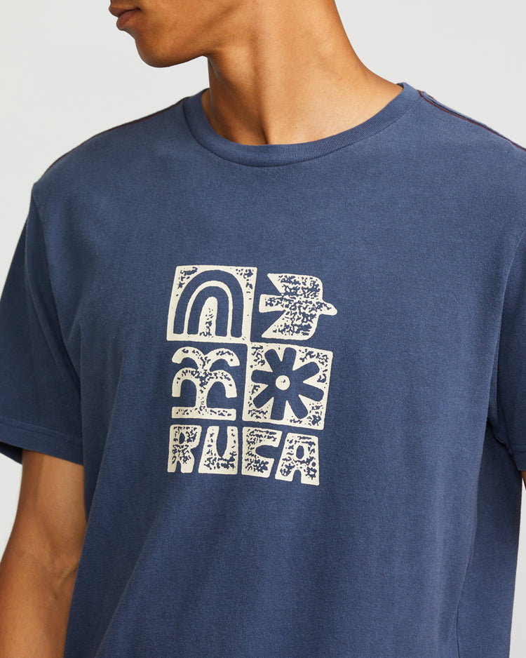 Mosaic Short Sleeve Tee - Moody Blue