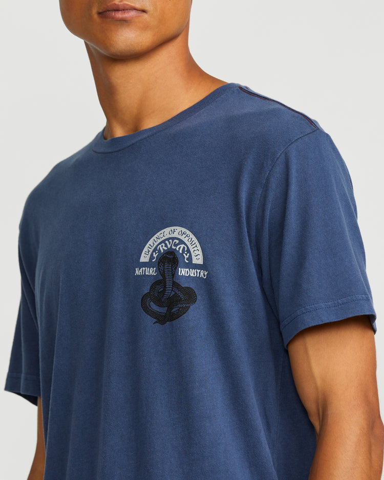 Snake Charmer Short Sleeve Tee - Moody Blue