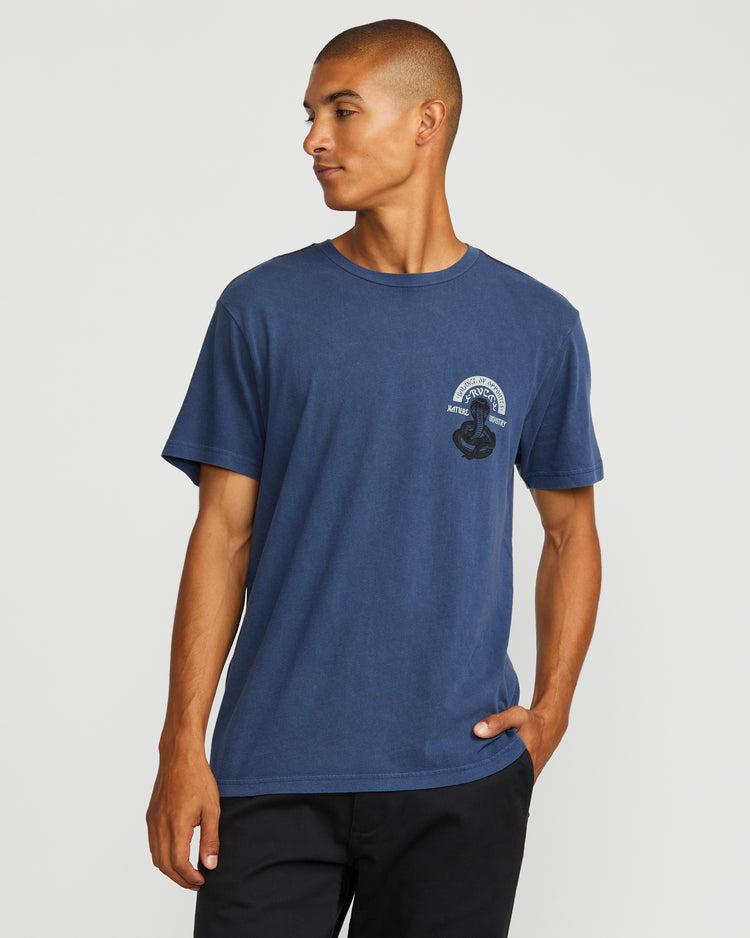 Snake Charmer Short Sleeve Tee - Moody Blue