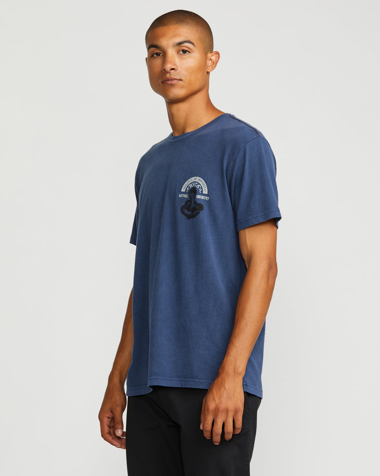 Snake Charmer Short Sleeve Tee - Moody Blue