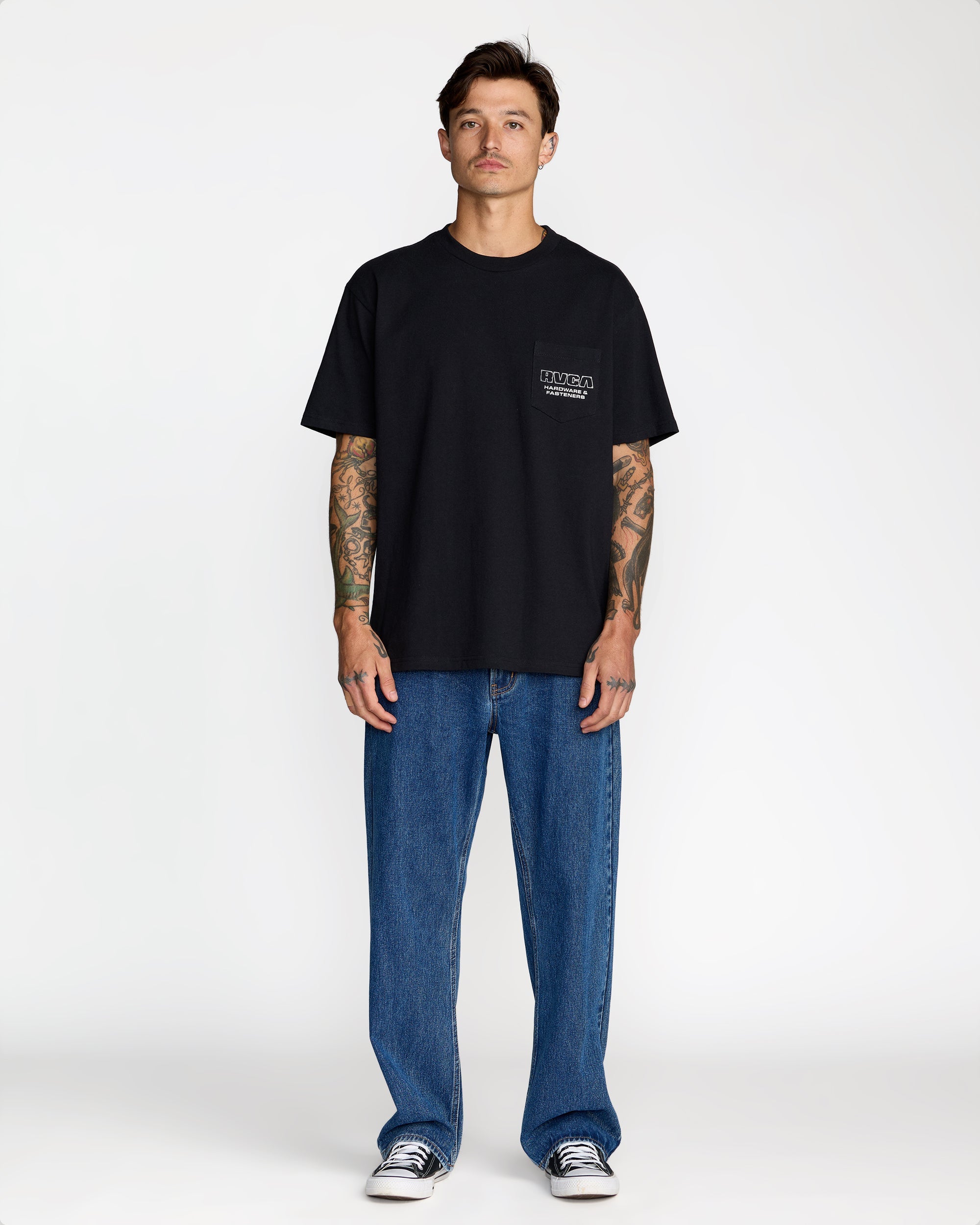 RVCA Fasteners Pocket Short Sleeve Tee - RVCA