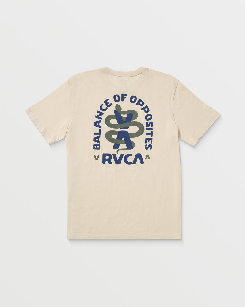 RVCA Serpent Short Sleeve Tee - Silver Bleach