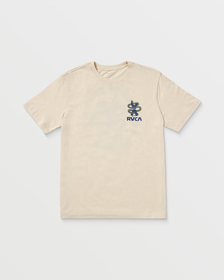 RVCA Serpent Short Sleeve Tee - Silver Bleach