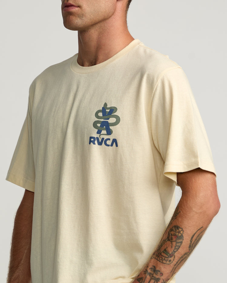 RVCA Serpent Short Sleeve Tee - Silver Bleach