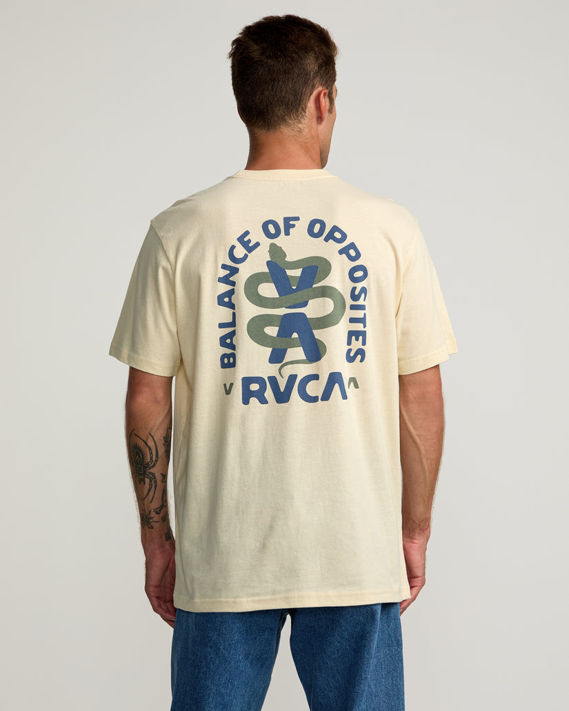 RVCA Serpent Short Sleeve Tee - Silver Bleach