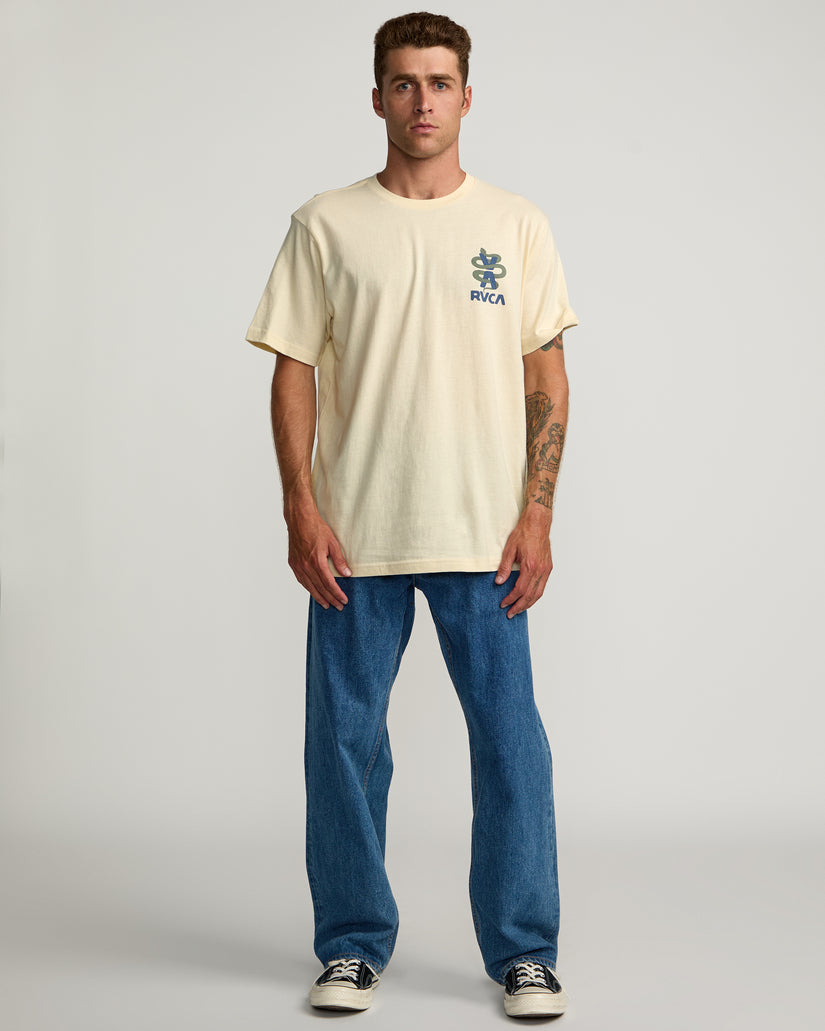 RVCA Serpent Short Sleeve Tee - Silver Bleach