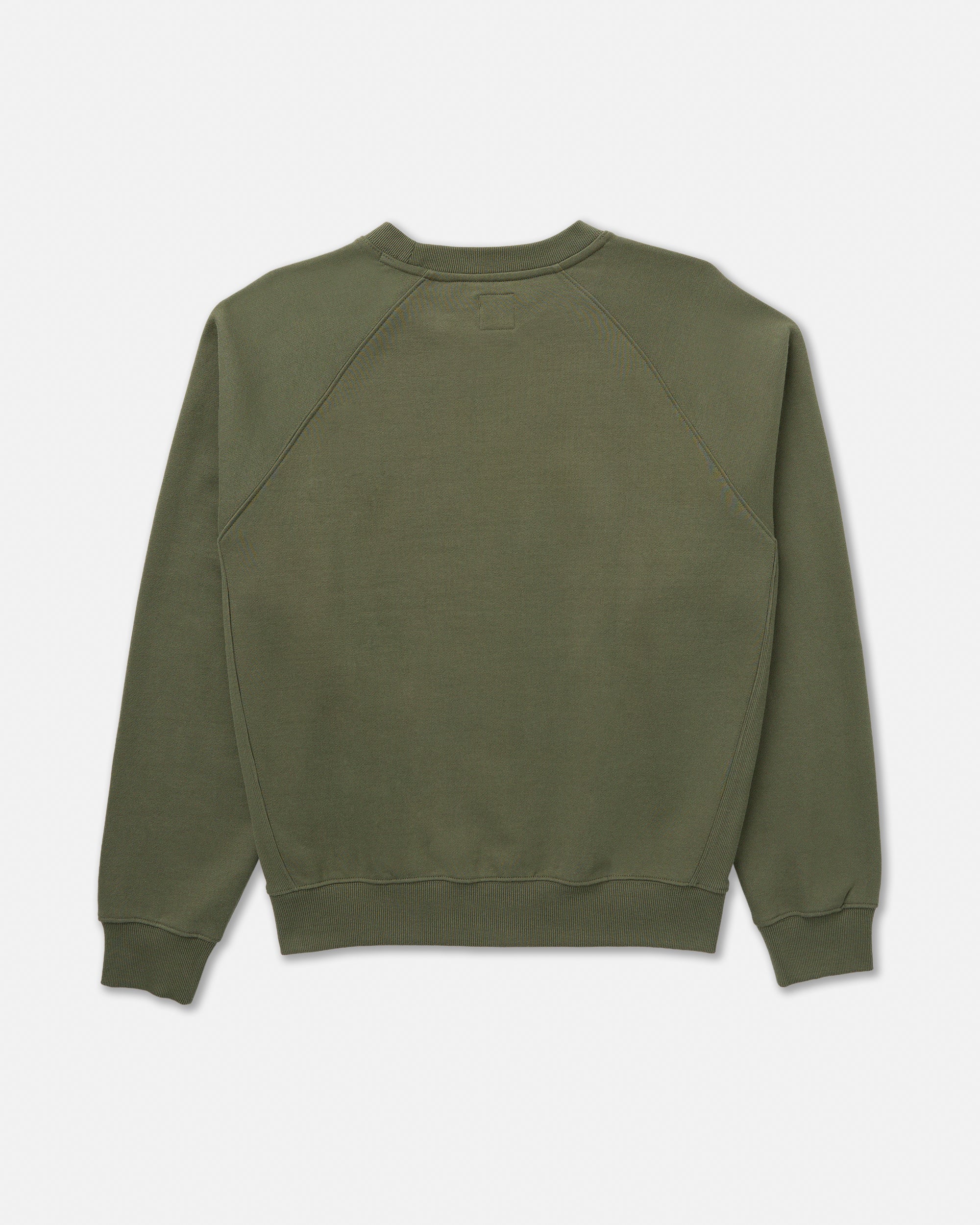 【OLIVE】Cracked sweatshirt Malvern Long Sleeve Soft Touch Crewneck Sweatshirt - Dusty Olive