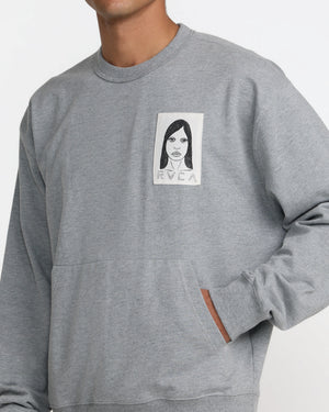 Sleepy Girl Patch Crew Sweatshirt