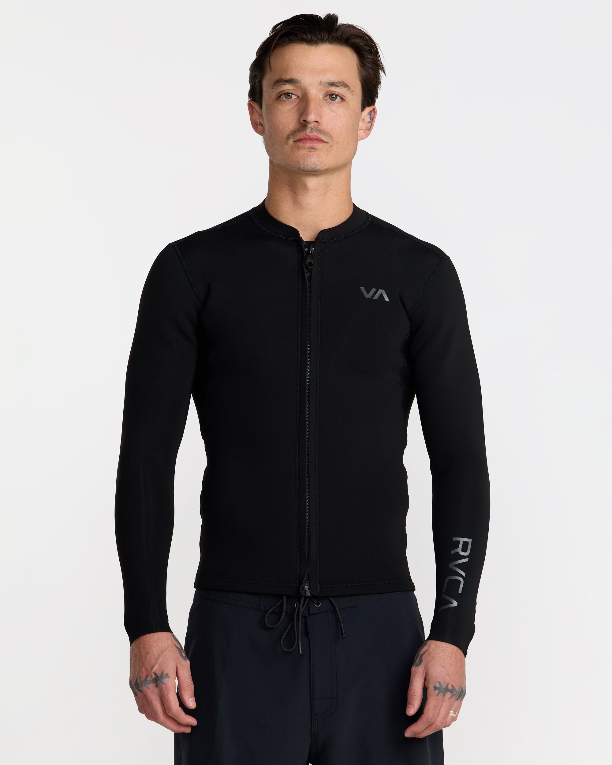 RVCA ブラック タッパー フロントジッパー RVCA 2MM Front Zip Wetsuit Jacket