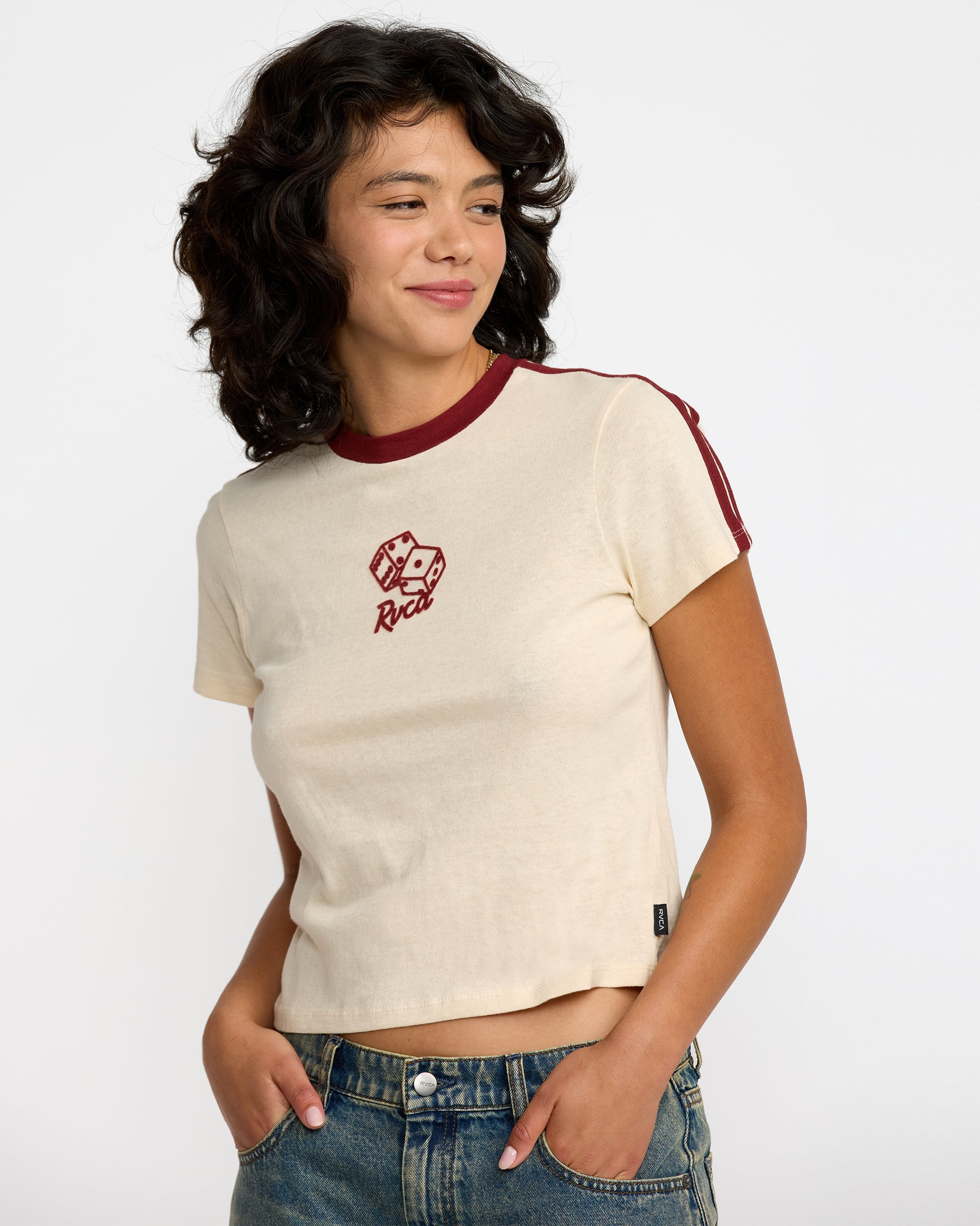 トップス IGUSA courage baby tee That Balance Baby Tee - RVCA
