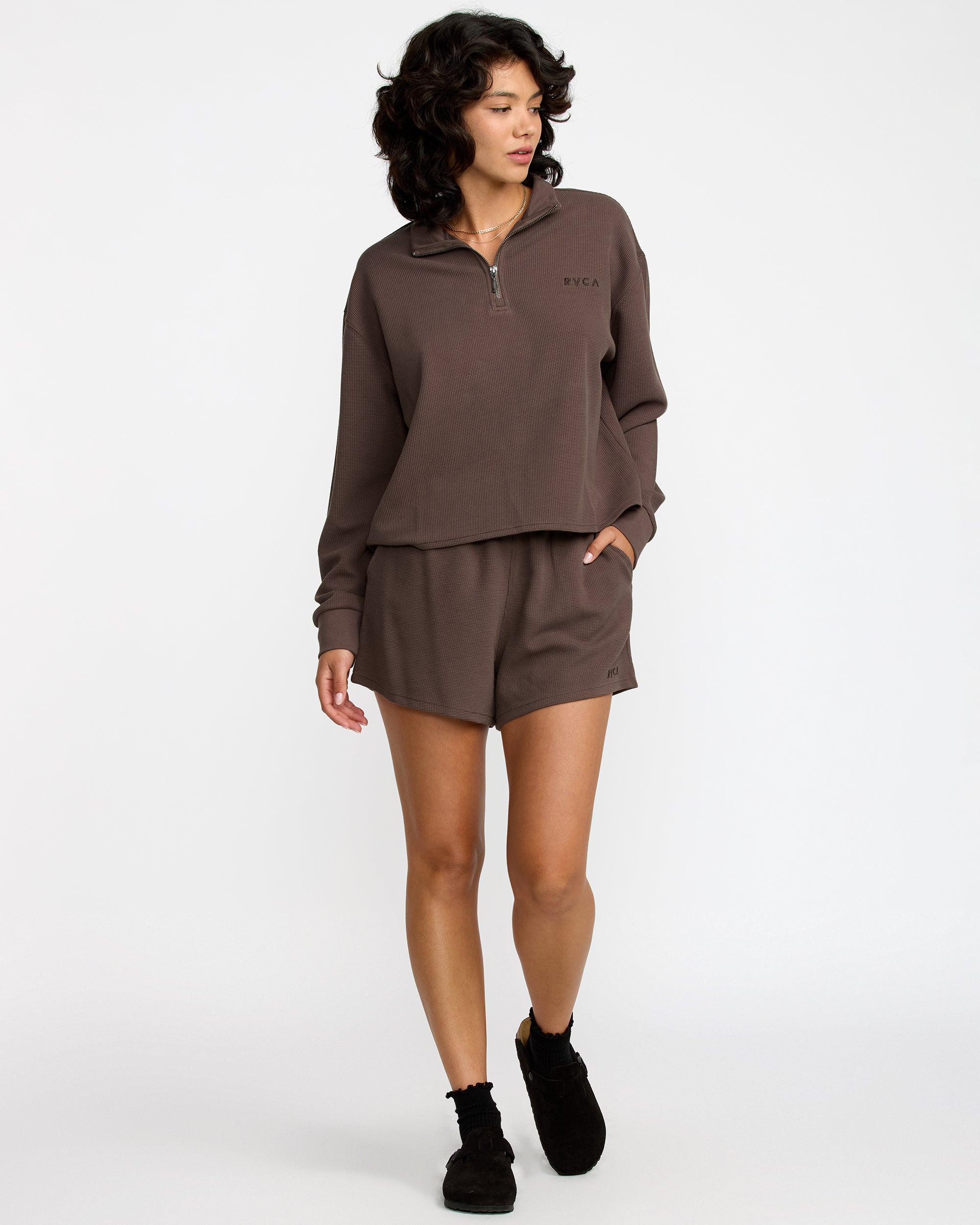 Glory Waffle Pullover Quarter Zip - RVCA