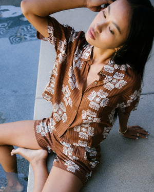 Bandana Floral Short Sleeve Shirt