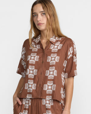Bandana Floral Short Sleeve Shirt