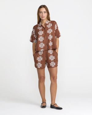 Bandana Floral Short Sleeve Shirt