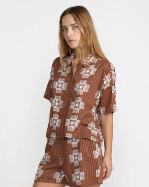 Bandana Floral Short Sleeve Shirt