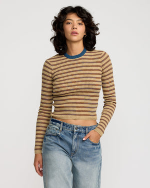 Bond Stripe Long Sleeve Sweater - RVCA