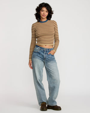 Bond Stripe Long Sleeve Sweater - RVCA