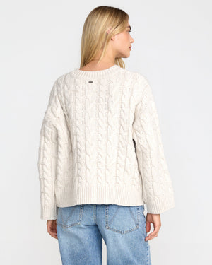 Cable V Neck Sweater - RVCA
