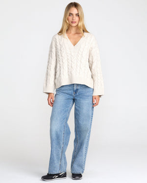 Cable V Neck Sweater - RVCA