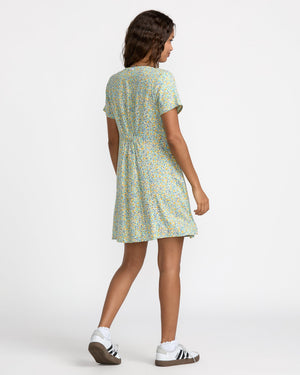 rvca green dress RVCA Womens Cafe Midi Dress, Green Haze, Size S