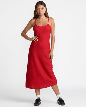 Lets Dance Slip Dress - RVCA Pepper Red / S Lets Dance Slip Dress - RVCA Pepper Red / S