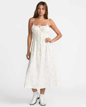 rvca midi dress RVCA Aelia Midi Dress, Black Floral