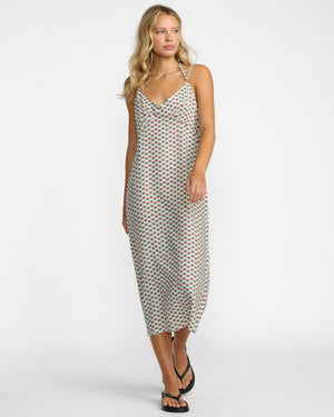 rvca midi dress RVCA Puerto Midi Dress, Sunshine Color, XL Size