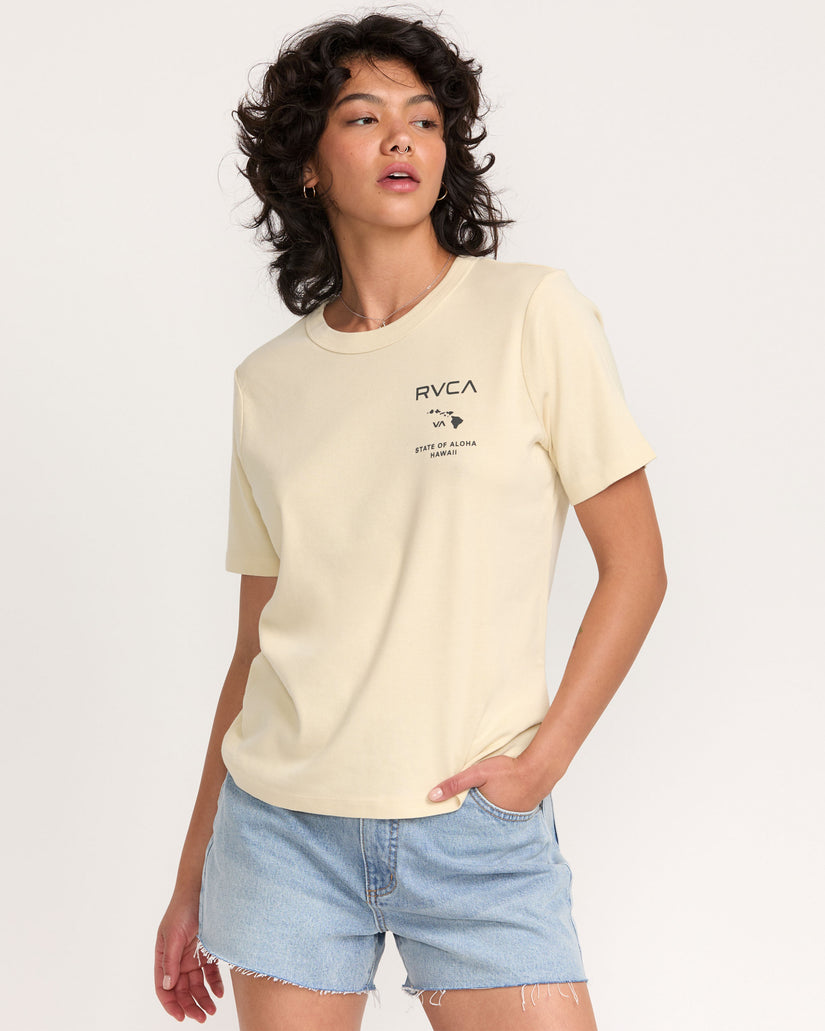 State Of Aloha Daily Tee - Cream