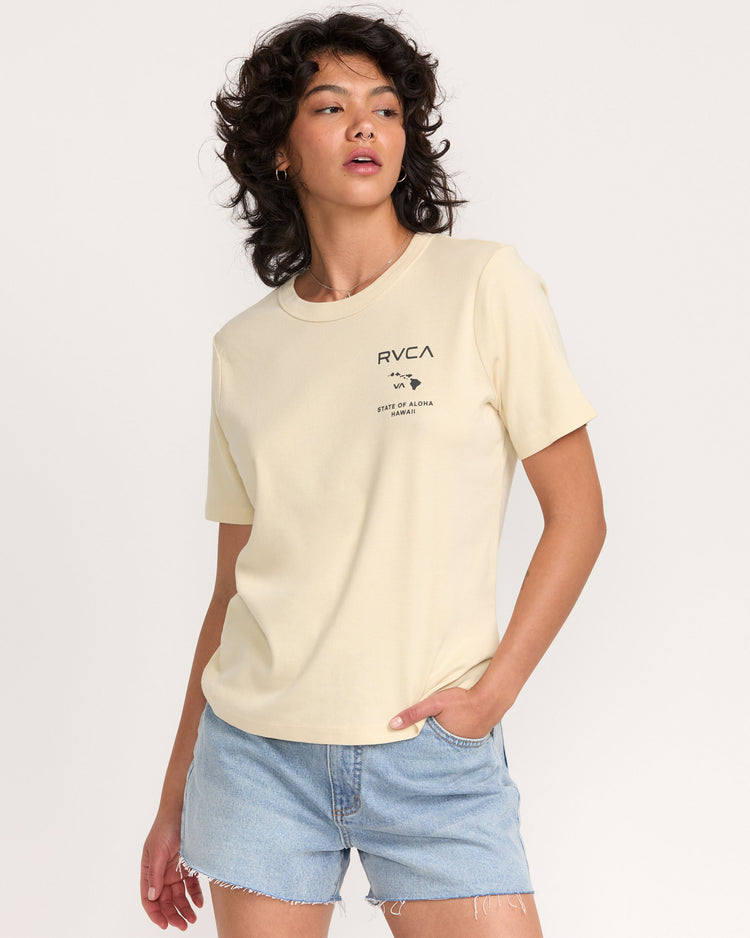 State Of Aloha Daily Tee - Cream