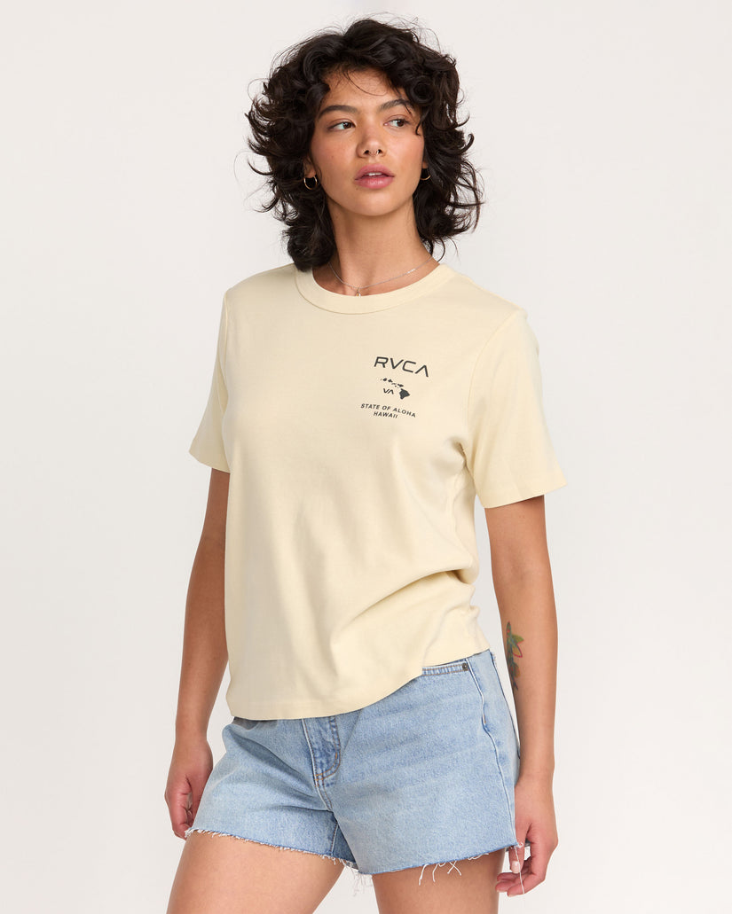 State Of Aloha Daily Tee - Cream