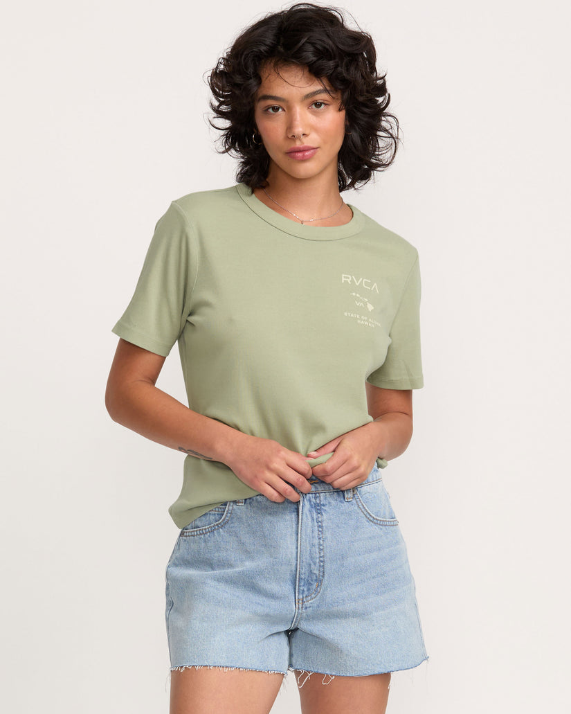 State Of Aloha Daily Tee - Green Tea